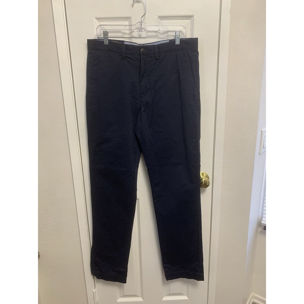 NWT Polo Ralph Lauren Mens Stretch Relaxed  Fit Chino Pants in Navy Blue 34 x 34